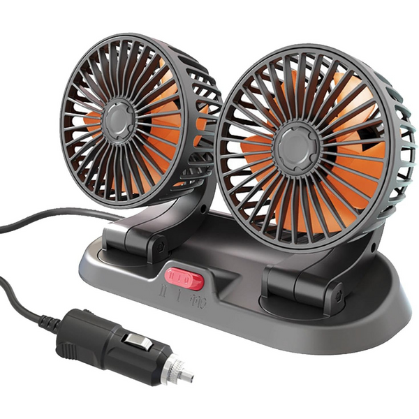 VENTILADOR DOBLE 360° PARA COCHE